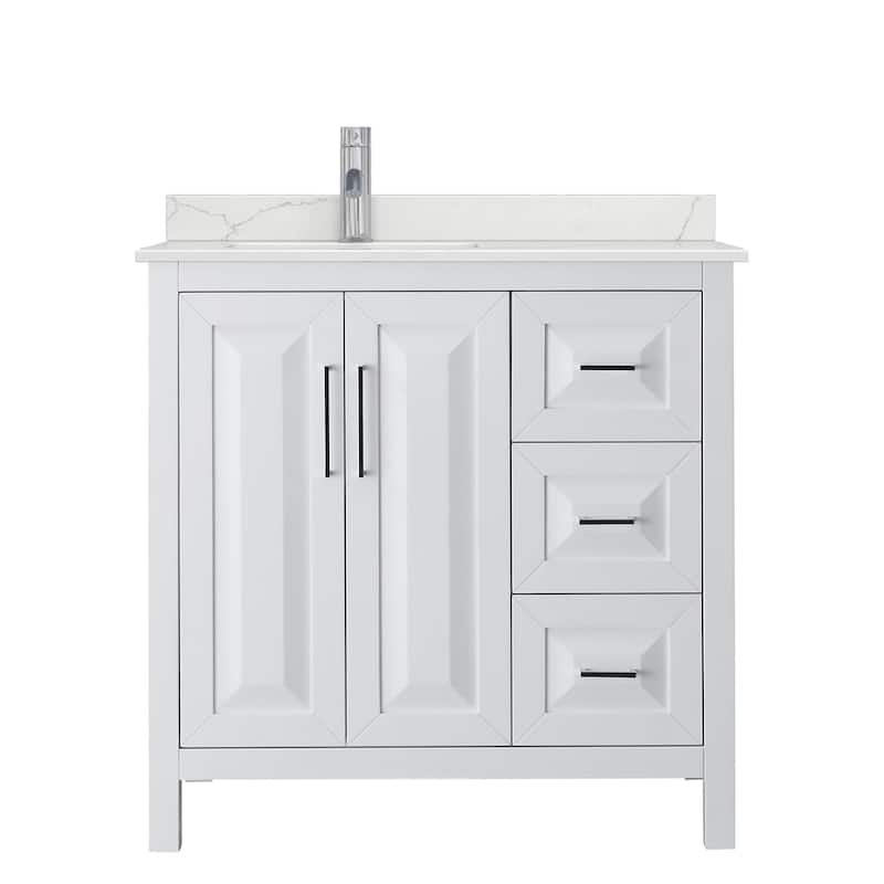 Wyndham Collection WCV252536S-QTZ-UNSMXX Daria 36" Free Standing