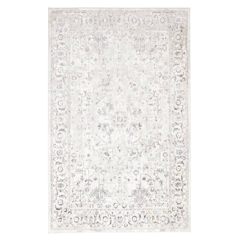 ECARPETGALLERY Machine Made Mira Grey Area Rug - Grey - 8'0 x 10'0