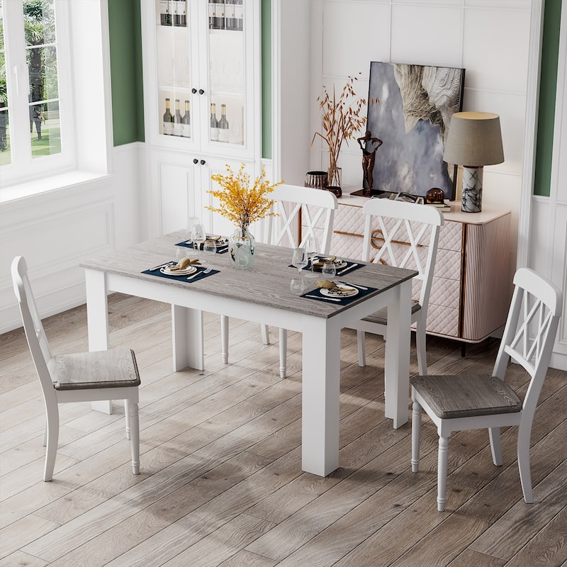Costway Dining Table 47 Inch Kitchen Dining Table Rectangular for