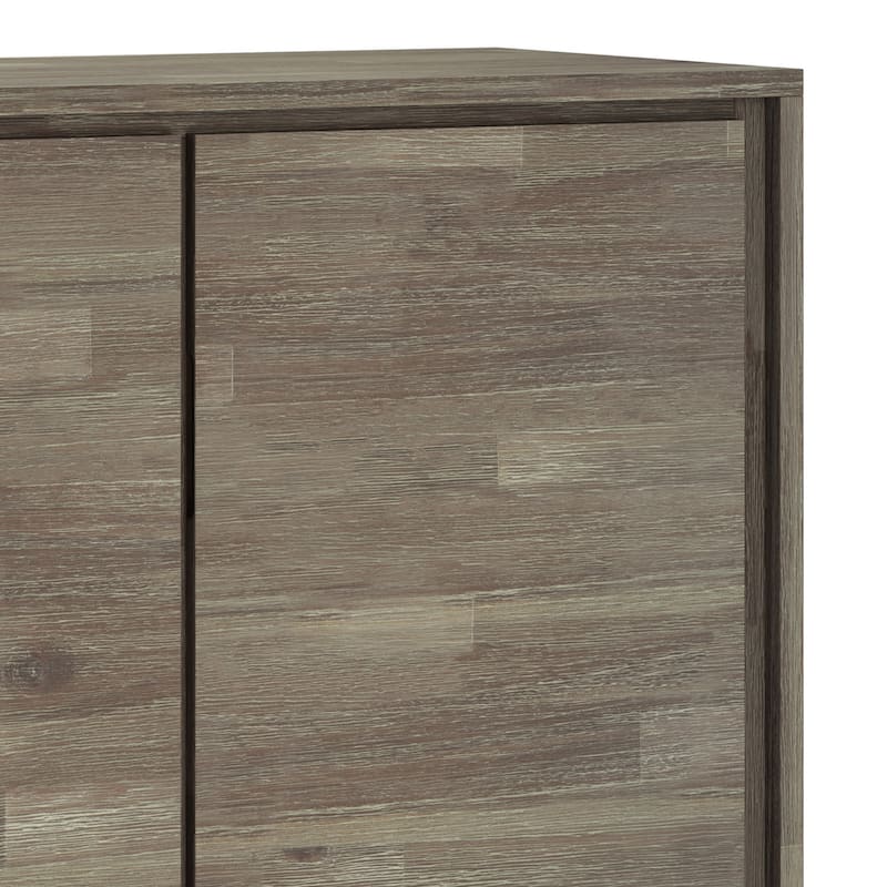 WYNDENHALL Mitchell SOLID WOOD and Metal 39 inch Wide Modern Industrial Medium Storage Cabinet - 39"w x 17"d x 42" h