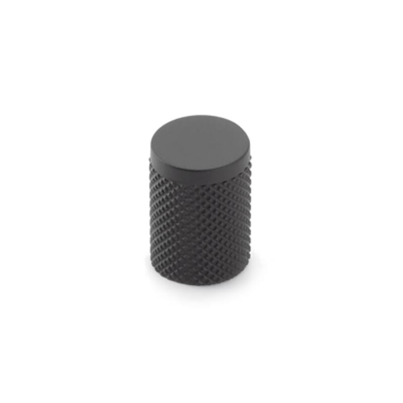 Schaub and Company MODO 5/8" Round Euro Modern Diamond Knurled Button - Matte Black