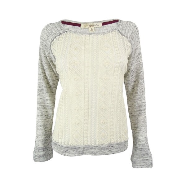 lace front sweatshirt