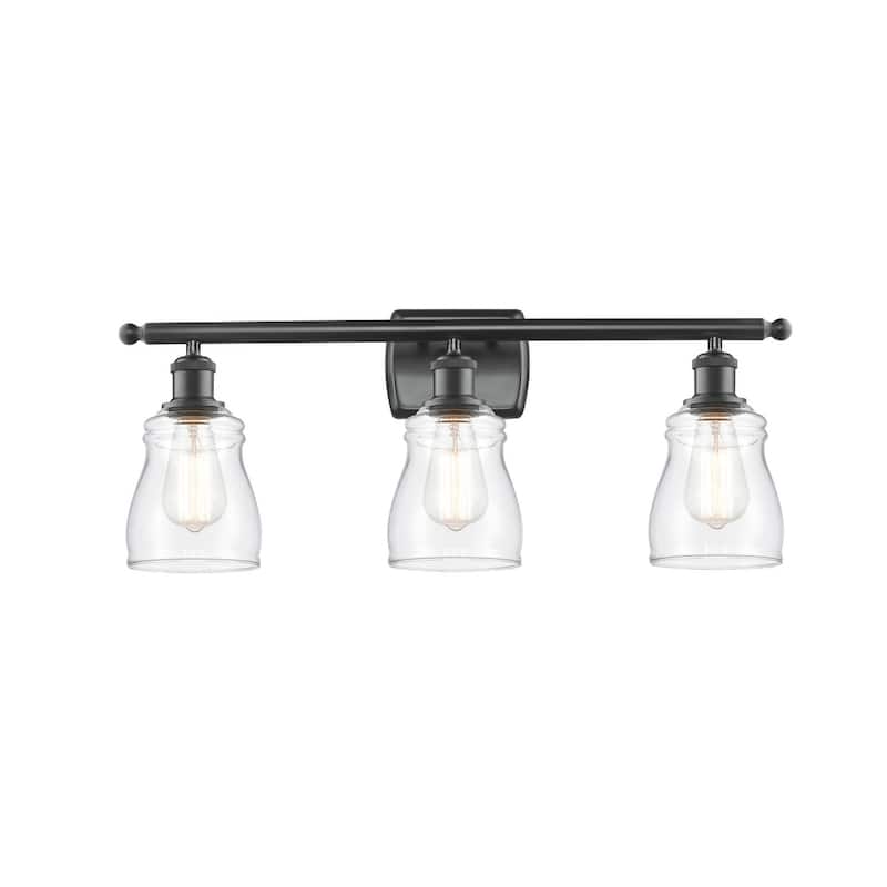 Innovations Lighting Ellery 3 Light 26" Wide Bathroom Vanity Light - Matte Black / Clear