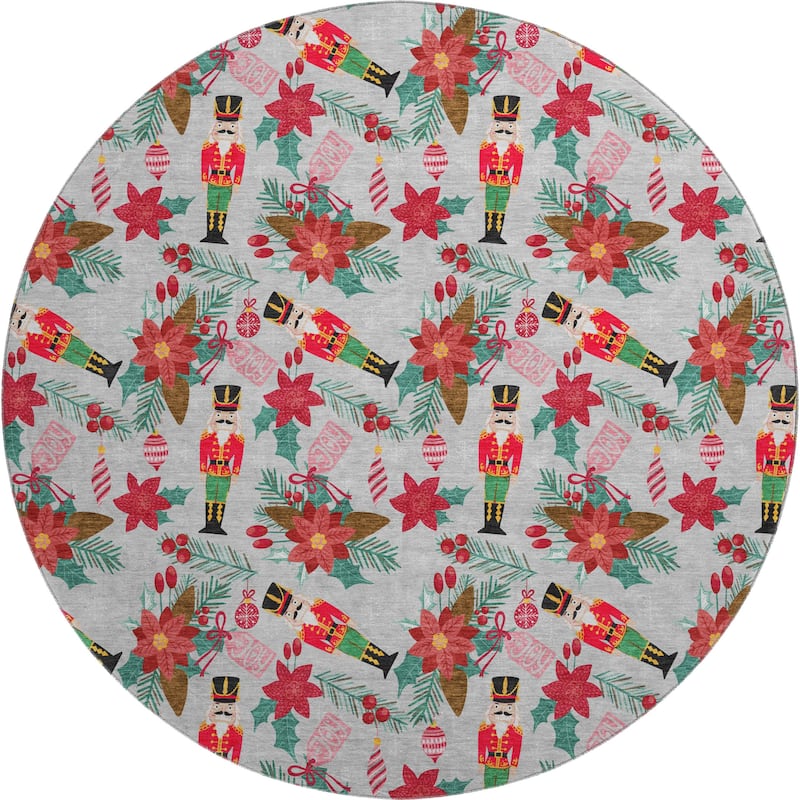 Premium Washable Super Soft Holiday Nutcracker Mayfield Rug