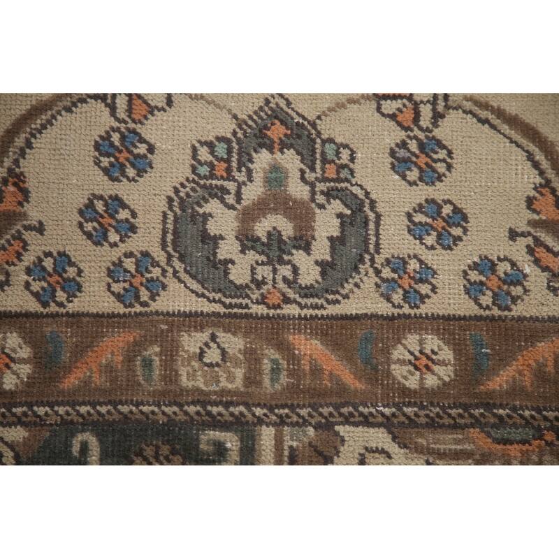 Hand Knotted Oriental 100% Wool Carpet Traditional Medallion Greys & Charcoal Tabriz Area Rug - 10' 9'' X 7' 2''