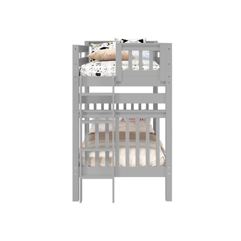 Taylor & Olive Trillium Tall Twin over Twin Bunk Bed with End Ladder