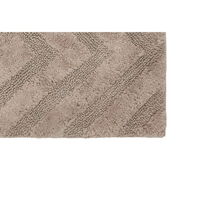 Better Trends Bathroom Rug 100% Cotton Tufted Water Absorbent Bath Rug for Shower, Sink Bath Mats Machine Wash Hugo Collection