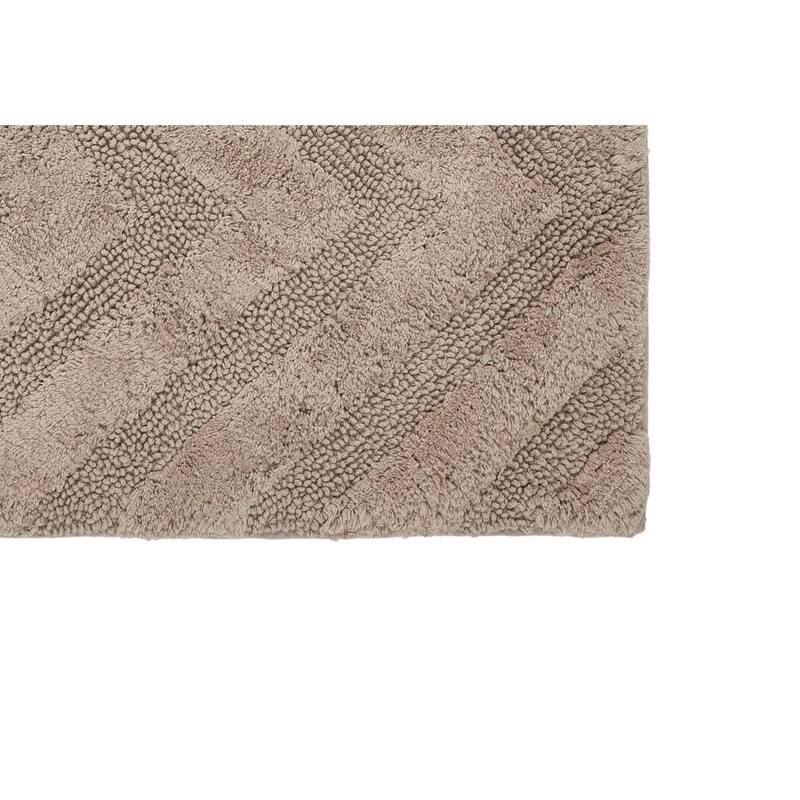 Better Trends Bathroom Rug Set 100% Cotton Tufted Water Absorbent Bath Rug for Shower, Sink Mats Machine Wash Hugo Collection