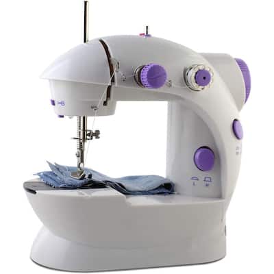 Mini Sewing Machine, Portable Adjustable 2 - Speed Double Thread Sewing Machine