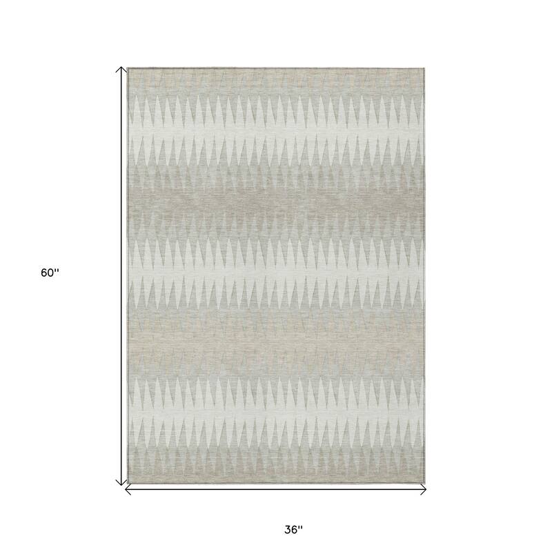 HomeRoots Striped Transitional Rectangle Outdoor Rug
