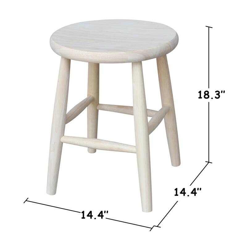 International Concepts Round Scooped Seat Stool