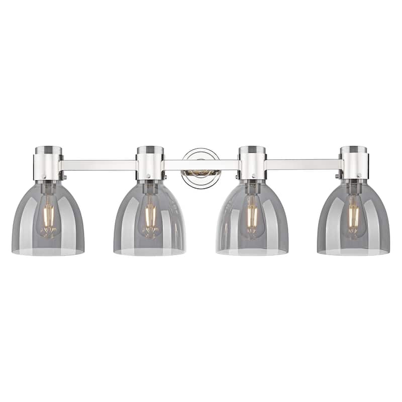 Innovations Lighting 464-4W-G464D-7SM Lawton Bell 4 Light 34" Wide - Polished Nickel