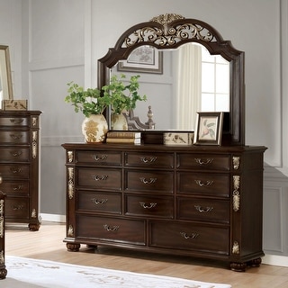 Furniture of America Urex Traditional Cherry 2-piece 11-Drawer