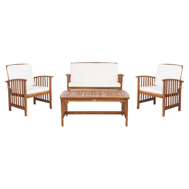 SAFAVIEH Outdoor Rocklin 4-piece Conversation Patio Set
