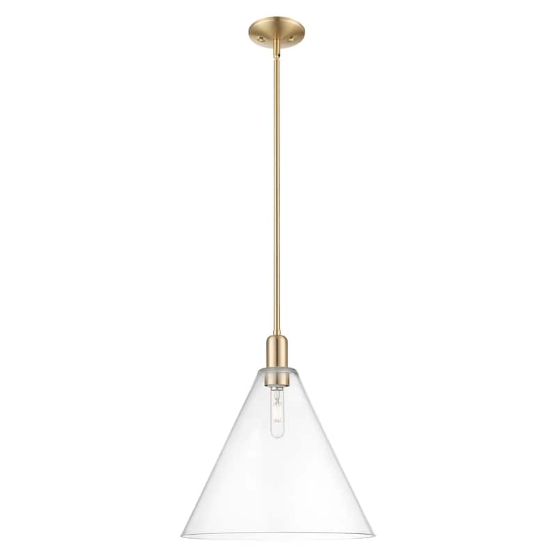 Innovations Lighting Endless Possibilities Arcadia - Berkshire Glass - 1 Light 16" Stem Hung Mini Pendant - Clear/Champagne Bronze