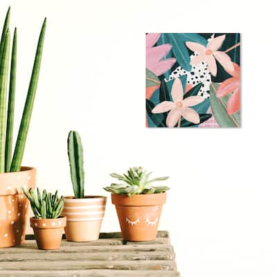 Wynwood Studio Canvas Floral and Botanical Nature s Foliage Pink and Modern & Contemporary Wall Art Canvas Print