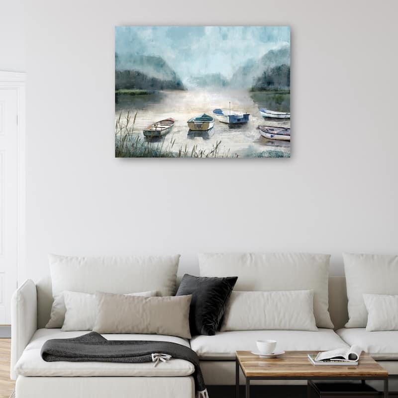 Lake Gathering By Studio Arts Canvas Art Print