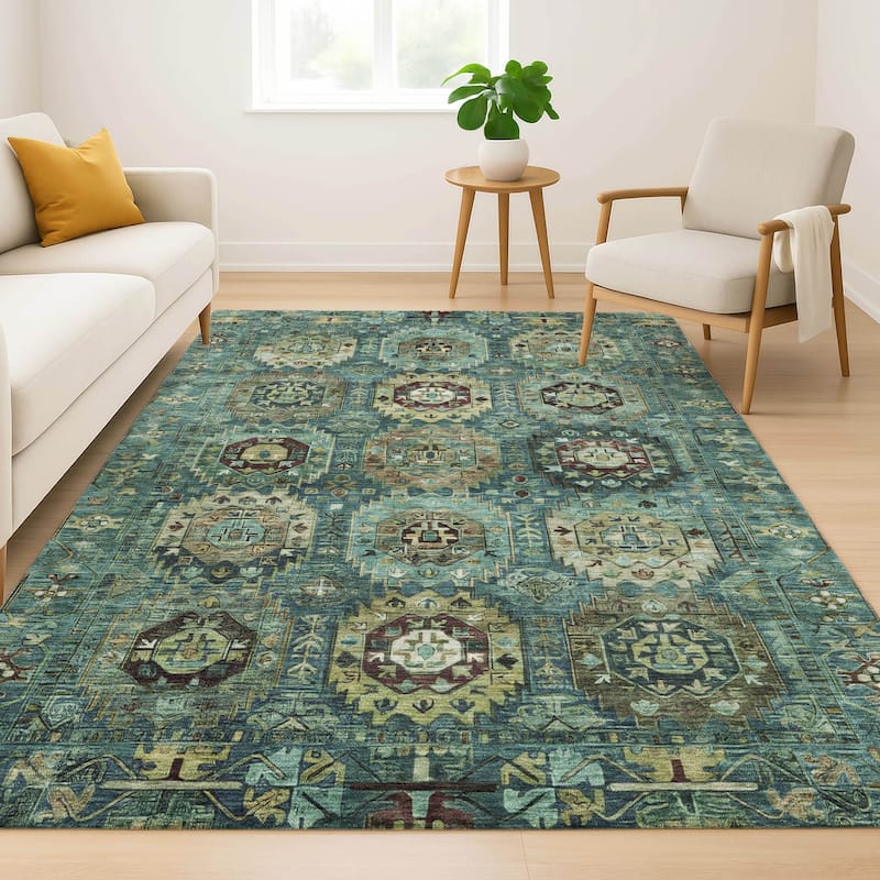 Premium Washable Super Soft Traditional Global Mayfield Rug