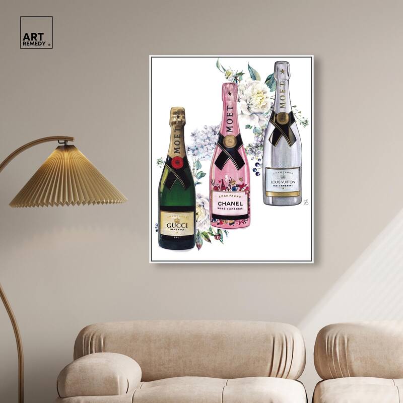 Doll Memories - Champagne Floral Canvas by Art Remedy