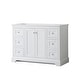preview thumbnail 12 of 17, Wyndham Collection Avery 48" Single Free Standing Vanity Cabinet Only White / Polished Chrome Hardware