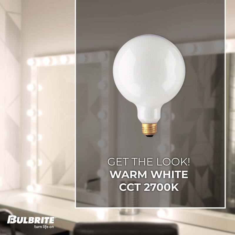 Bulbrite Multi Pack of Dimmable White Globe Incandescent Bulb