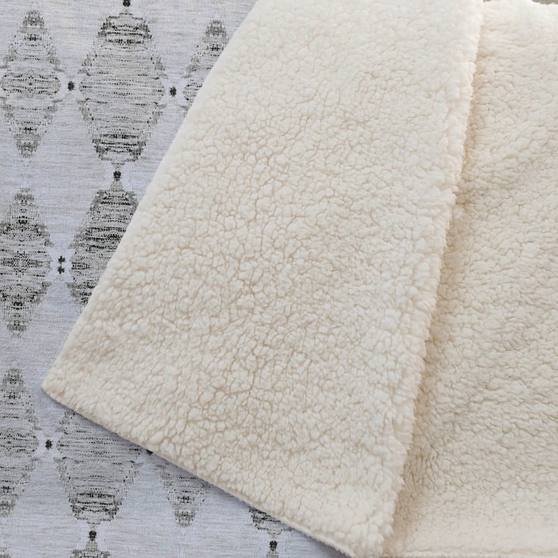 Premium Machine Washable Boho Modern Sherpa Throw Blanket
