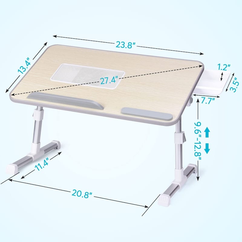 Large Laptop Desk Adjustable Laptop Stand Foldable Bed Table Portable Lap Desk Folding Notebook Stand