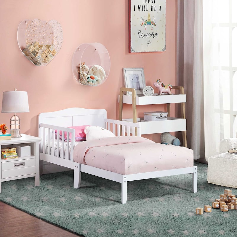 Olive & Opie Birdie Toddler Bed - White