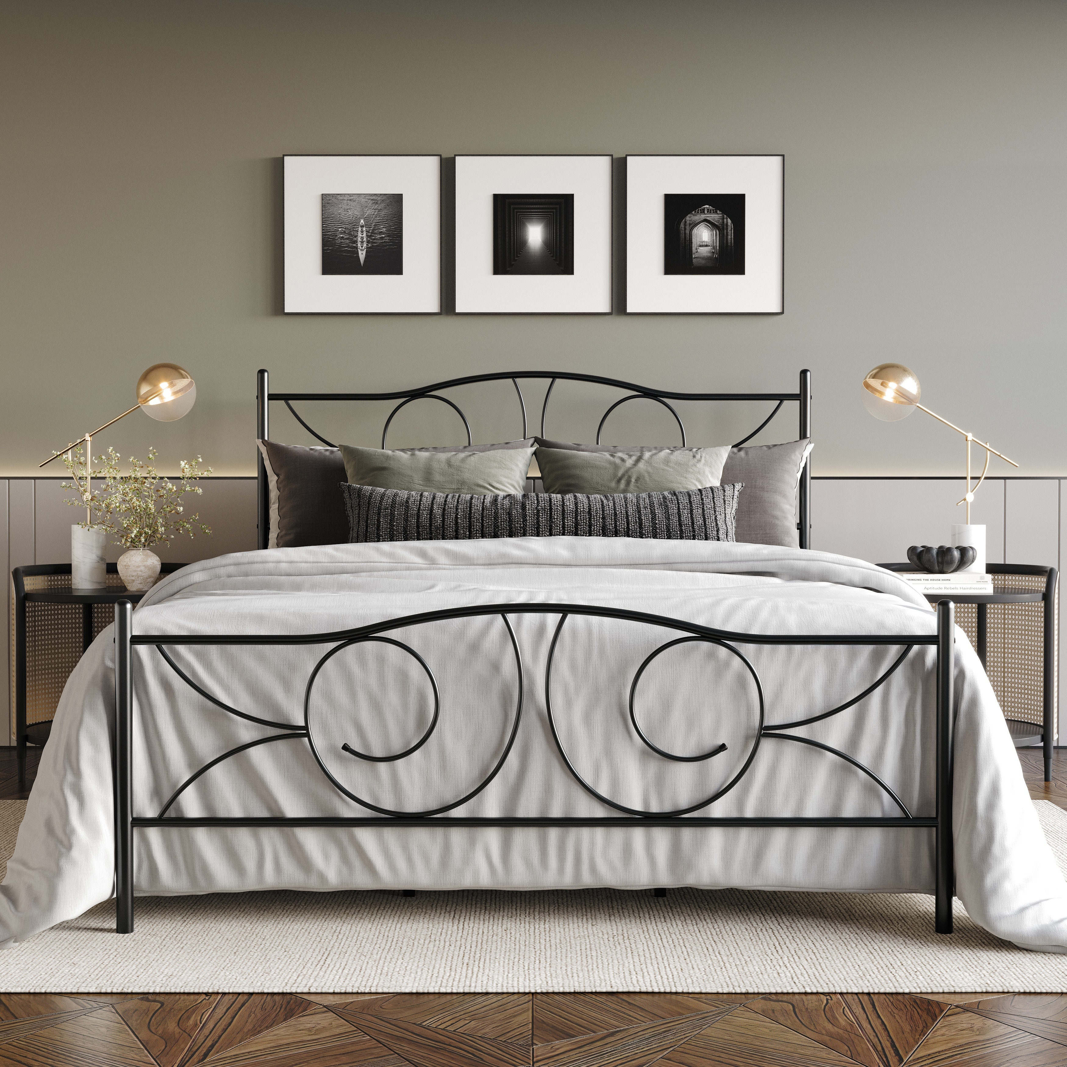 CraftPorch Southwestern Metal Platform Bed