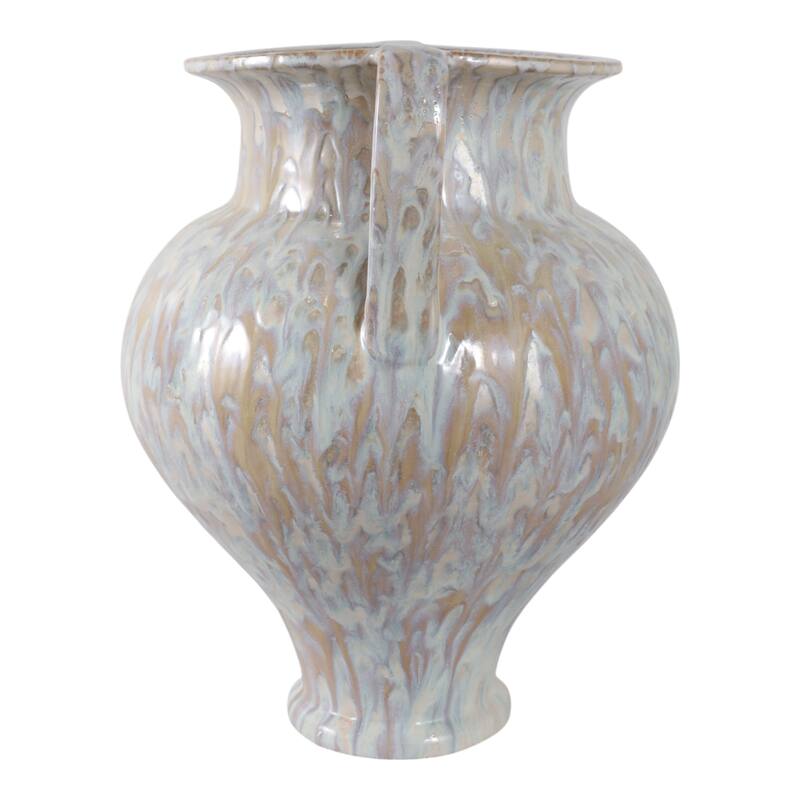 Stoneware Decorative Vase with Sculptural Twisted Design Home Decor