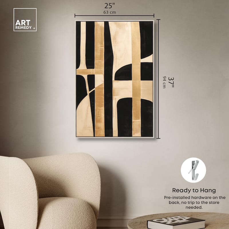 Noir and Gold I Canvas by Art Remedy