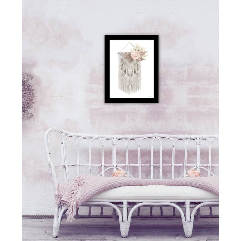 TrendyDecor4U Contemporary "BOHEMIAN MACRAME" Framed Print Wall Art
