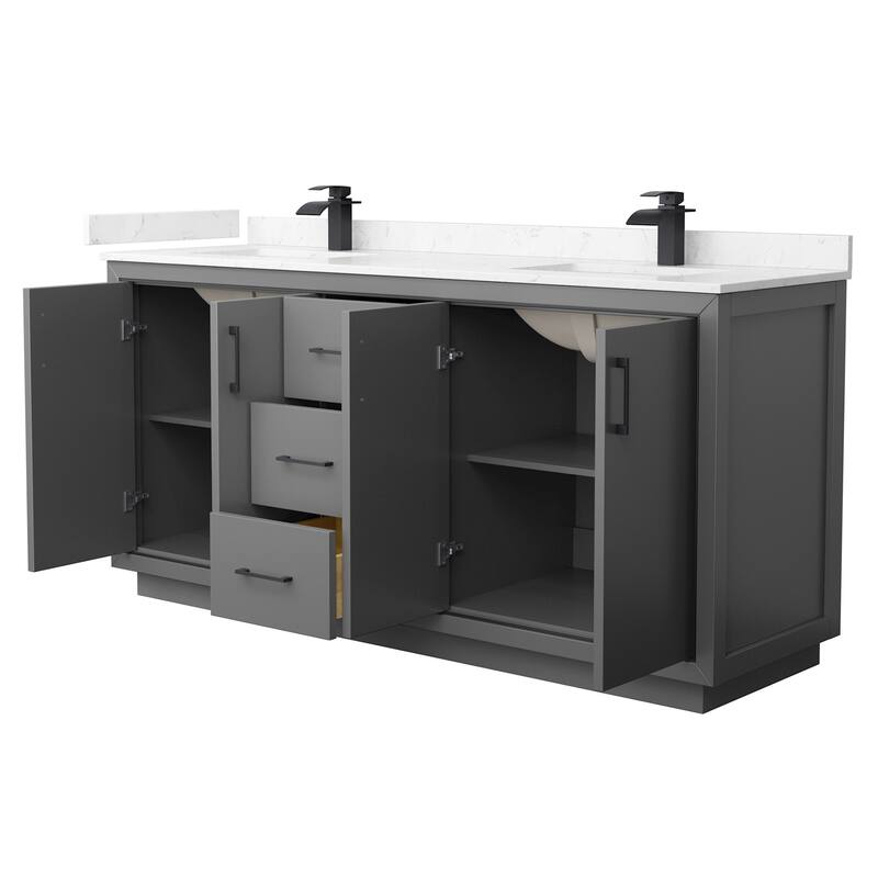 Wyndham Collection WCF1111-72D-VCA-MXX Icon 72" Free Standing Double