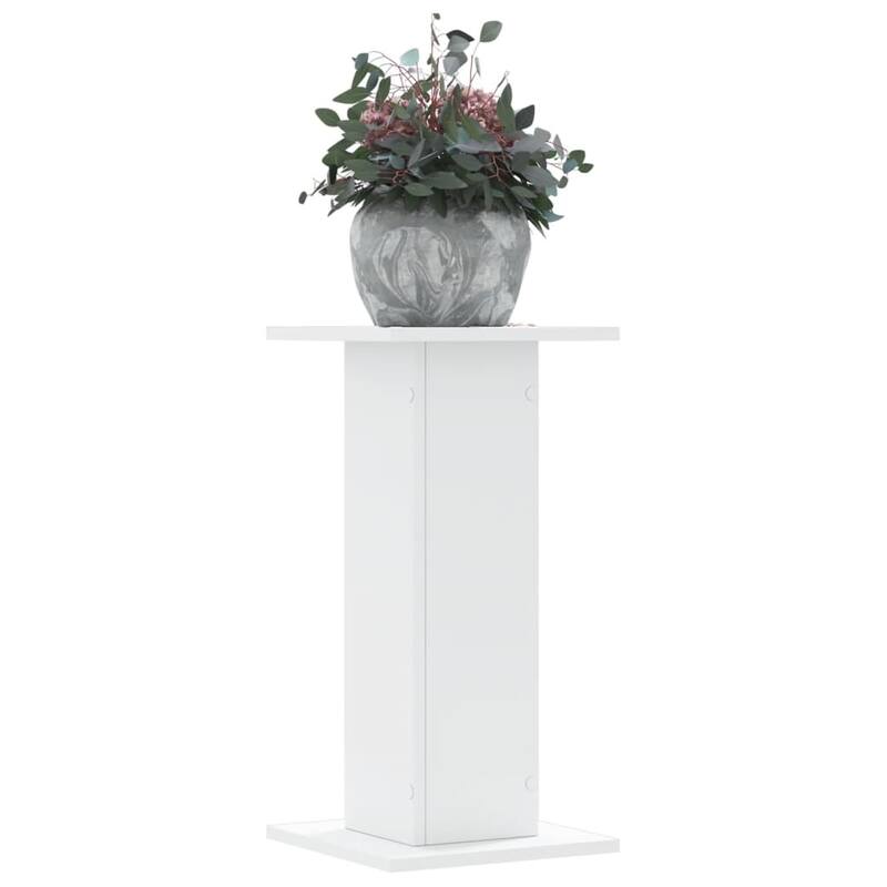 vidaXL Plant Stand White Engineered wood 2 pieces, 11.8x11.8x23.6 in - 11.8 x 11.8 x 23.6 in