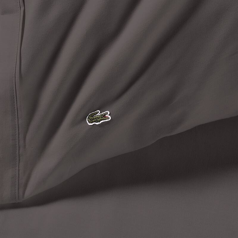 Lacoste Percale Cotton Solid Sheet Set