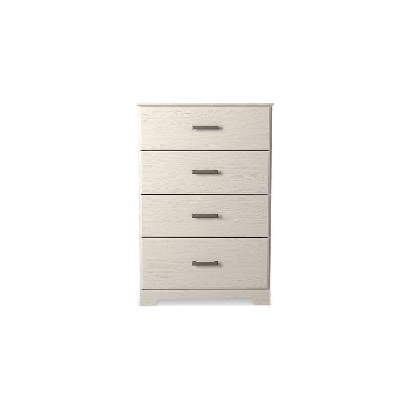 Stelsie White Four Drawer Chest