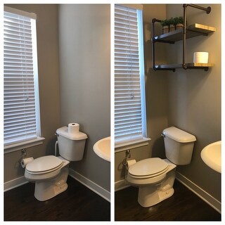 Danya B. Two-tier Industrial Pipe Wall Shelf