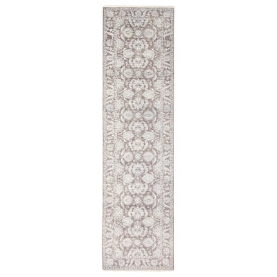 ECARPETGALLERY Hand-knotted Heritage Grey Silk, Wool Rug - 2' 8" x 10'