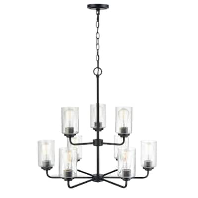 Millennium Lighting Moven 9 Light 28" Wide Chandelier with Clear Glass