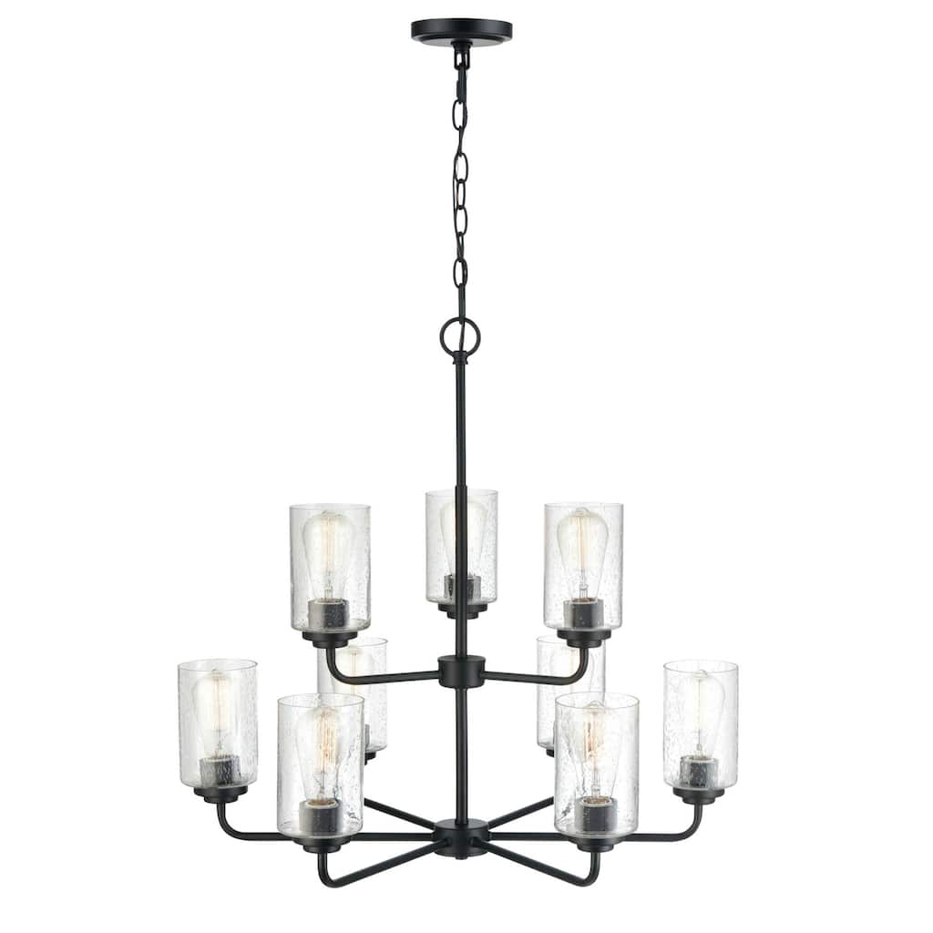 Millennium Lighting Moven 9 Light 28" Wide Chandelier with Clear Glass