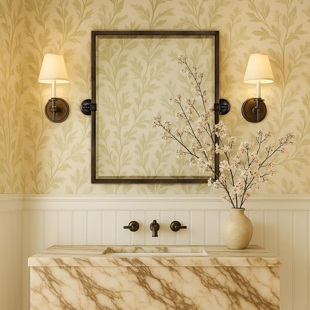 TEHOME Blakley Rectangle Metal Wall Mirror