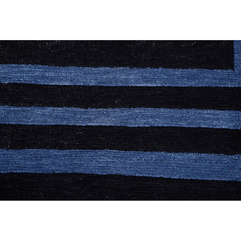 Abstract Nepalese Vegetable Dye Oriental Area Rug Handmade Wool Carpet - 6'0" x 9'0"