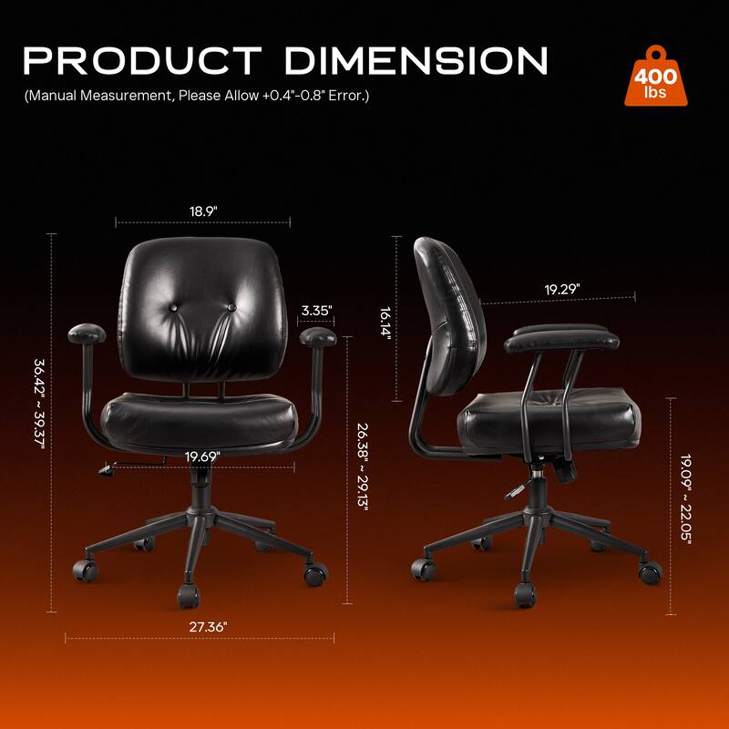 OVIOS Ergonomic PU Office Swivel Chair