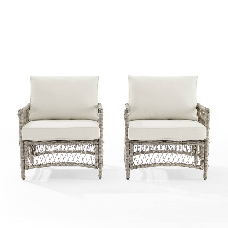 Thatcher 2Pc Outdoor Wicker Armchair Set