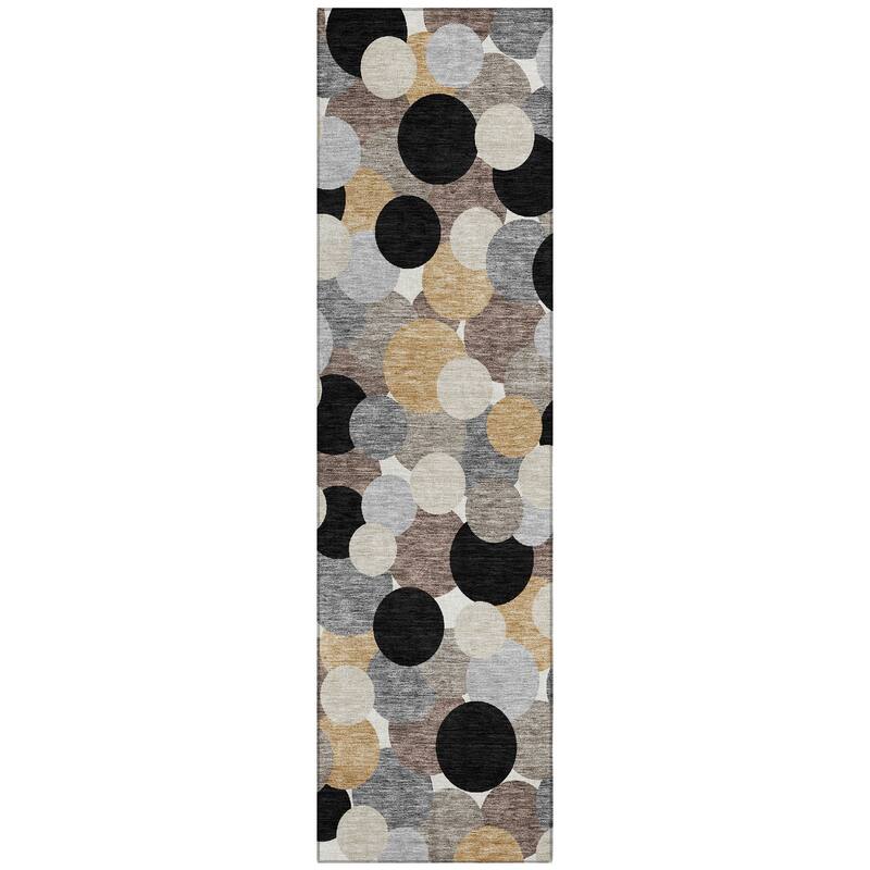 Machine Washable Indoor/ Outdoor Mucho Bubbles Chantille Rug