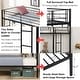 preview thumbnail 19 of 28, White Twin Over Twin Metal Bunk Bed With Solid Stability and 2 ladders