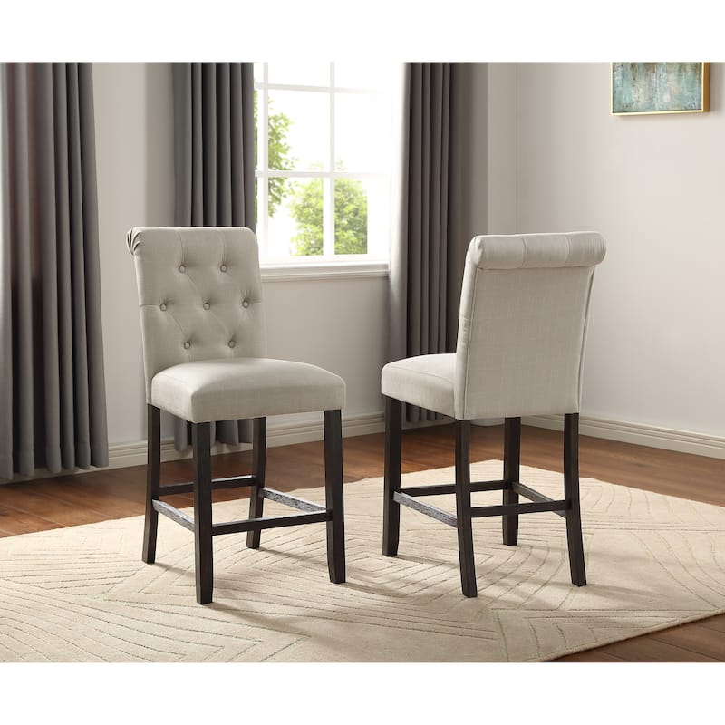 Copper Grove Solitude Tufted Armless Counter Height Dining Chairs (Set of 2)