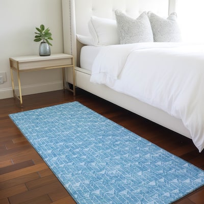 Machine Washable Indoor/ Outdoor Arrows Chantille Rug