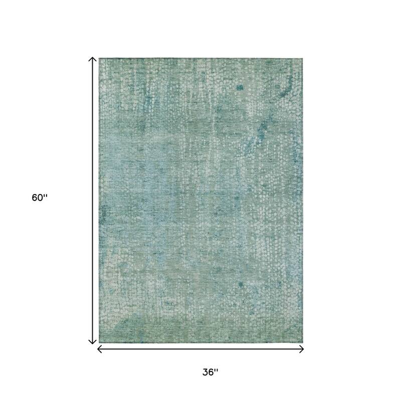 HomeRoots Abstract Transitional Rectangle Outdoor Rug