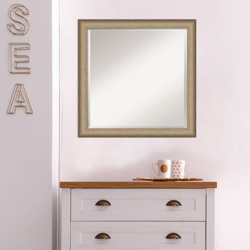 Beveled Bathroom Wall Mirror - Elegant Frame